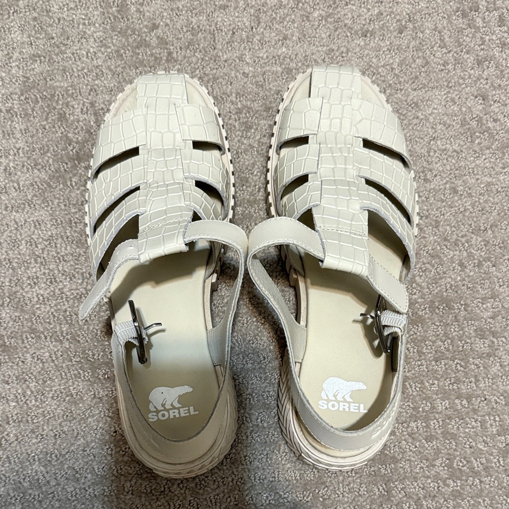 Sorel Women's Cream Textured Sandals
